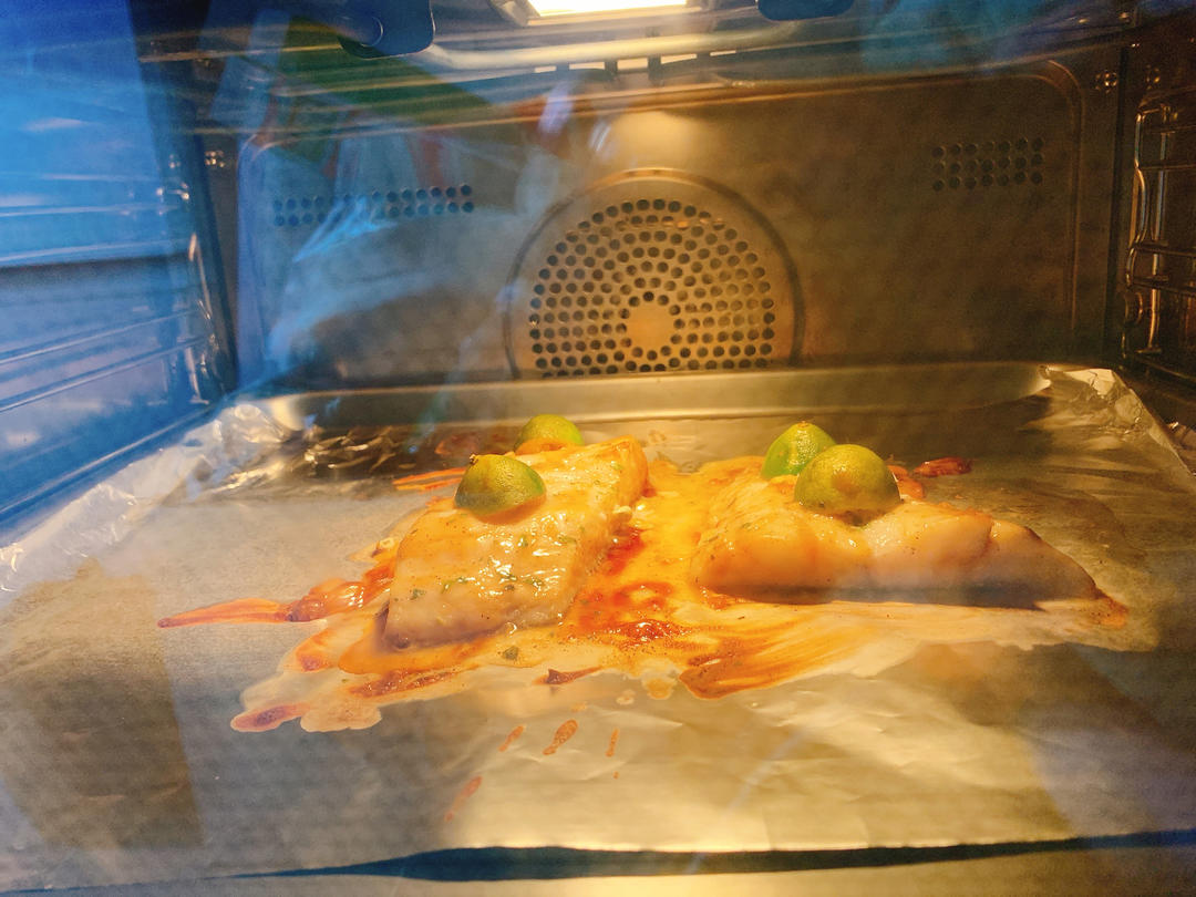 小青橘烤比目鱼