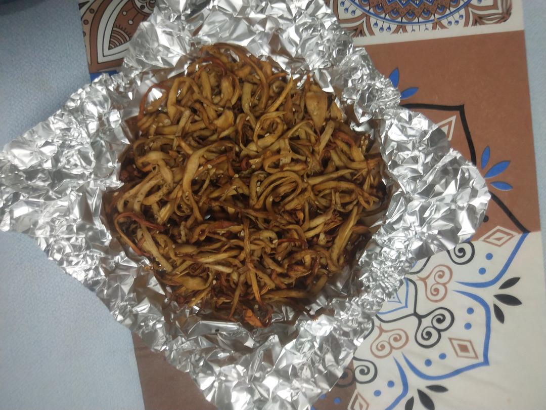 手撕杏鲍菇空气炸锅版的做法