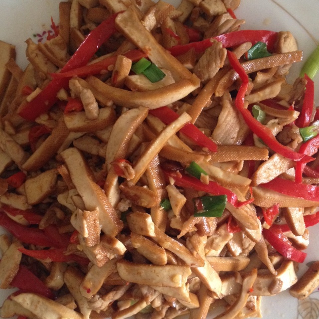 青椒肉丝炒豆腐干