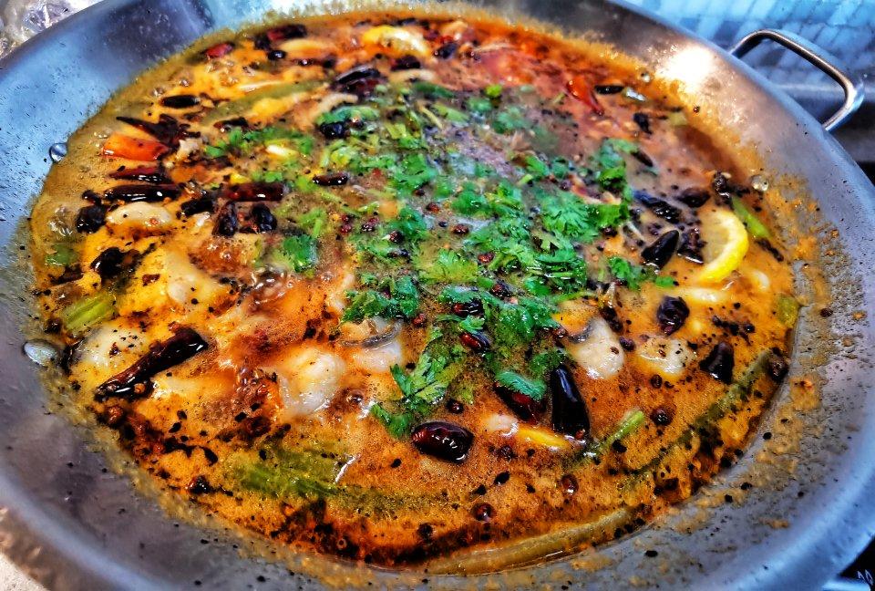 「柠檬水煮沸腾鱼」