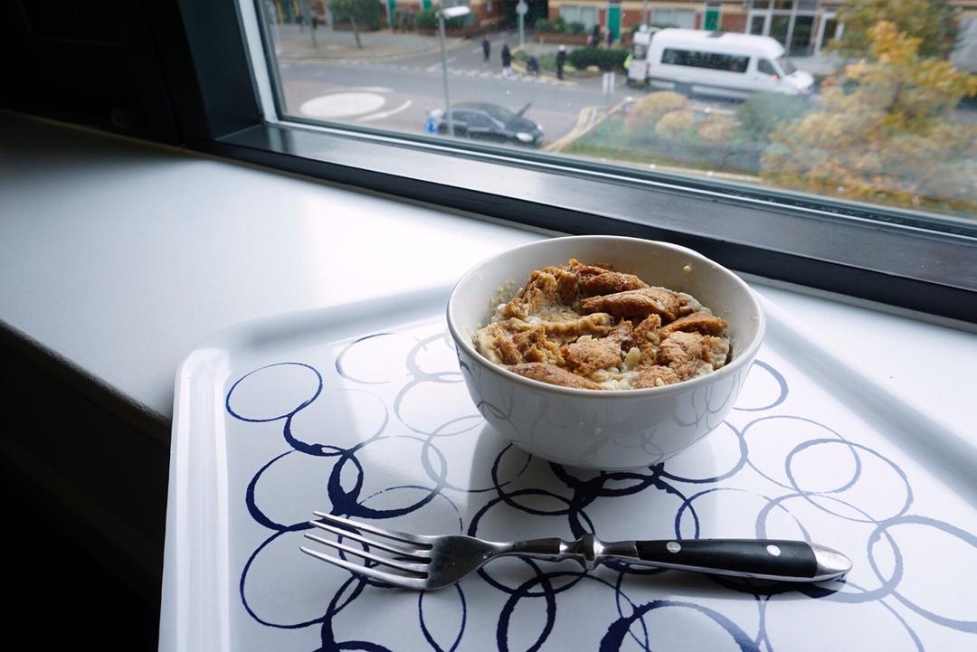 微波炉版面包布丁