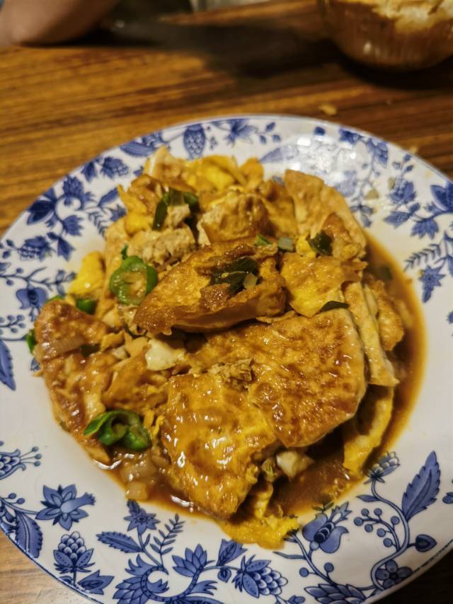 焖煎豆腐