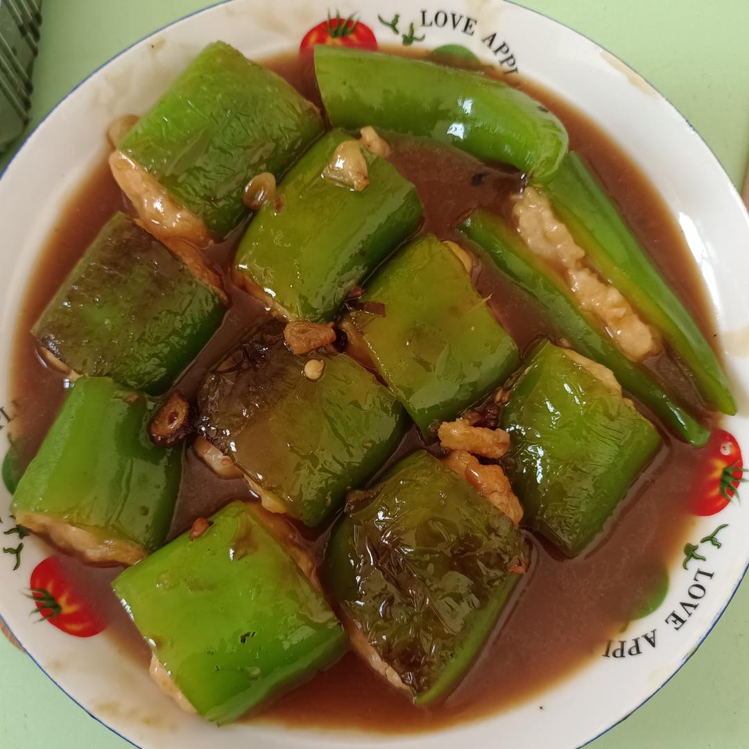超下饭的青椒酿虾滑