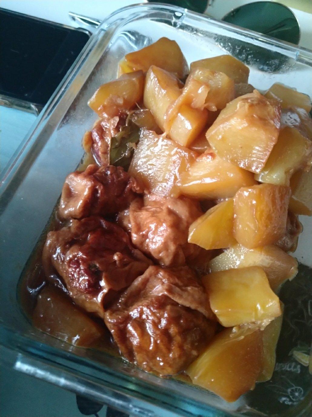 红烧油面筋塞肉