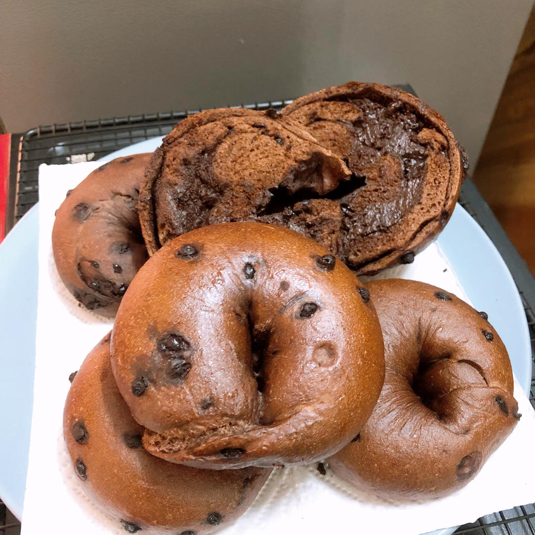 海盐双重巧克力贝果
