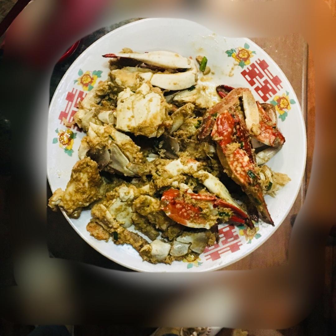 姜葱炒梭子蟹