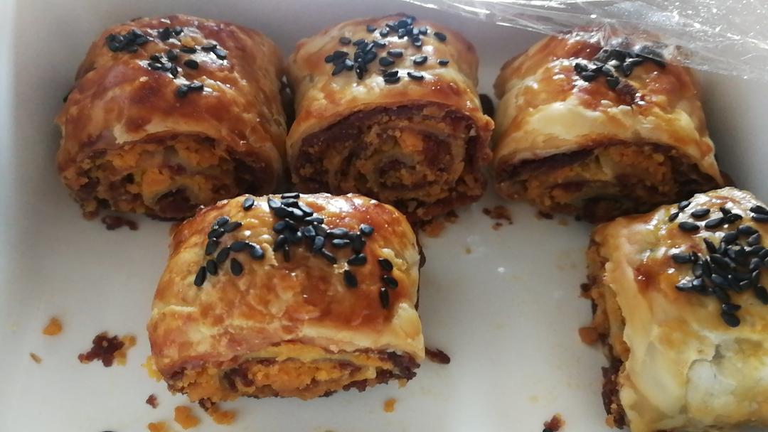 快手蛋黄酥（手抓饼版）