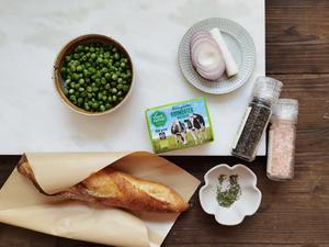 🌿法式豌豆浓汤&蒜香黄油法棍🥇普通食材做出米其林大餐的做法 步骤1