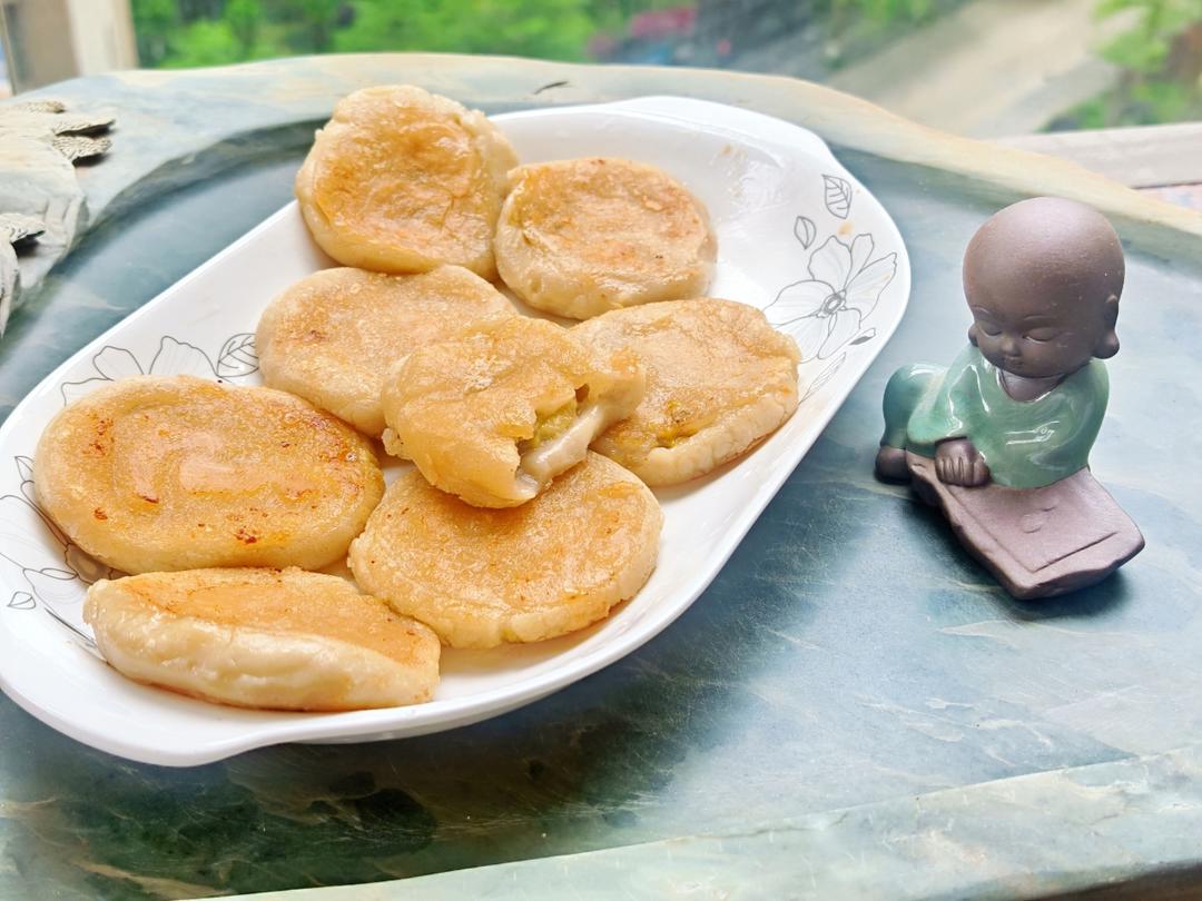 好吃的糯米香蕉饼