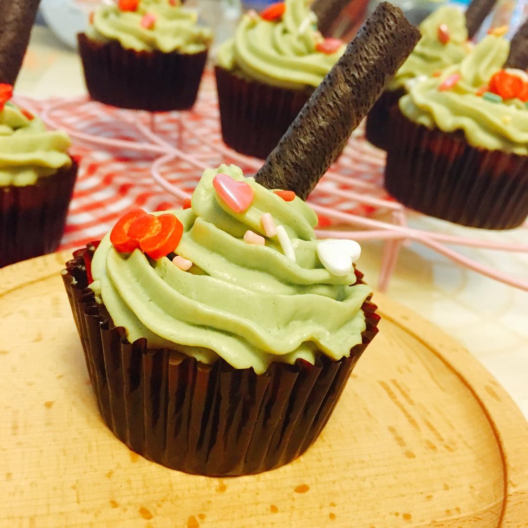 小清新の抹茶cupcake