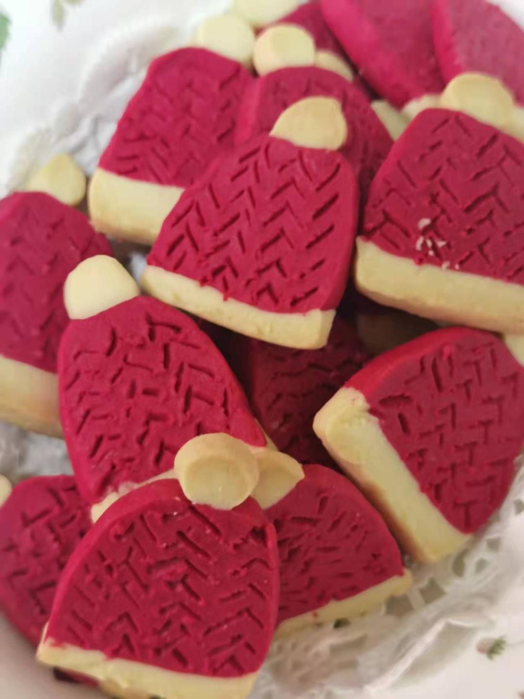 🎄无需模具|不用打发的圣诞帽曲奇饼干