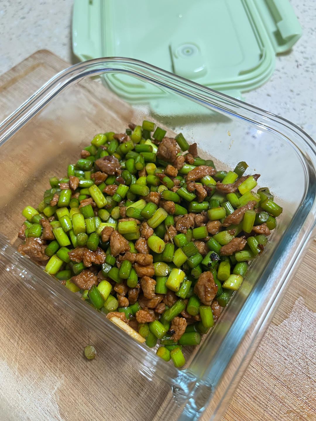 肉沫蒜苔，蒜苔肉丁