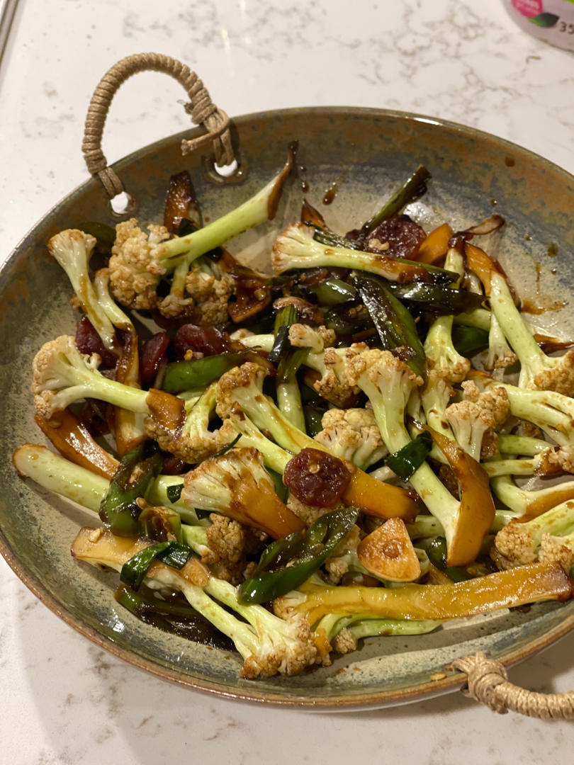 虾酱炒有机花菜