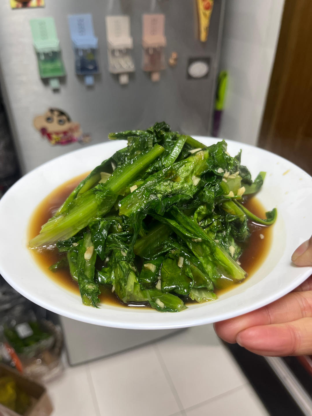 蒜蓉耗油清炒油麦菜，减脂快手菜，宝宝超爱，傻瓜步骤，屡试不爽，好吃且下饭，鲜香爽口！！
