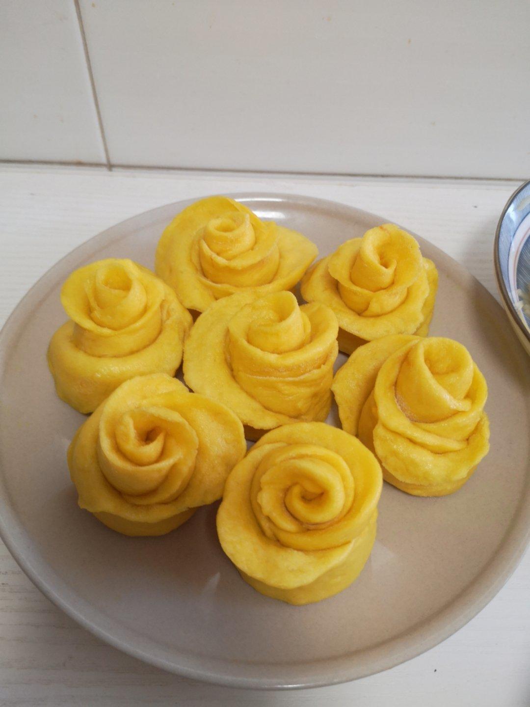 南瓜玫瑰花馒头
