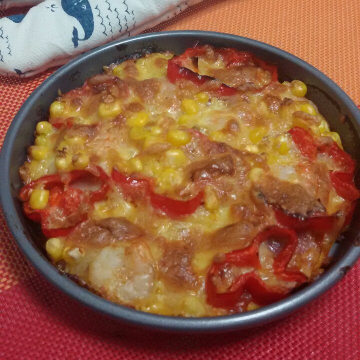 鲜虾培根薄披萨—海氏烤箱定制