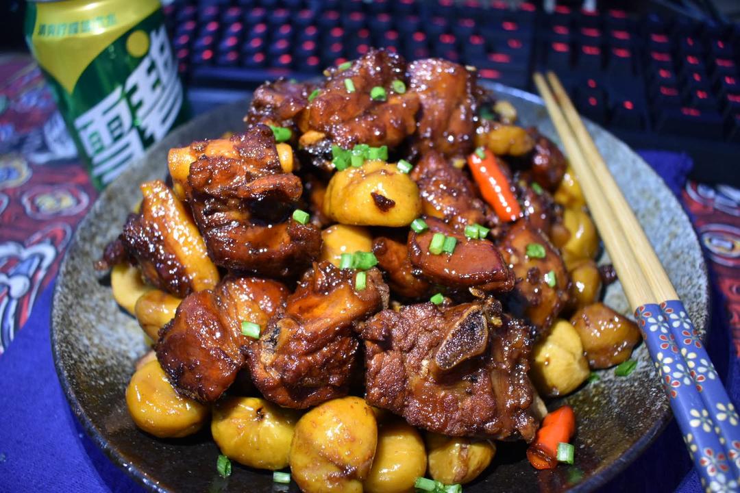 板栗烧排骨