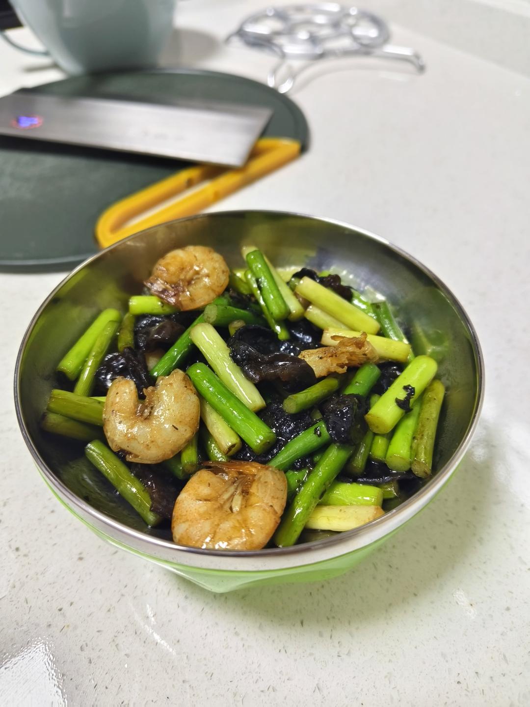 蒜薹炒虾仁
