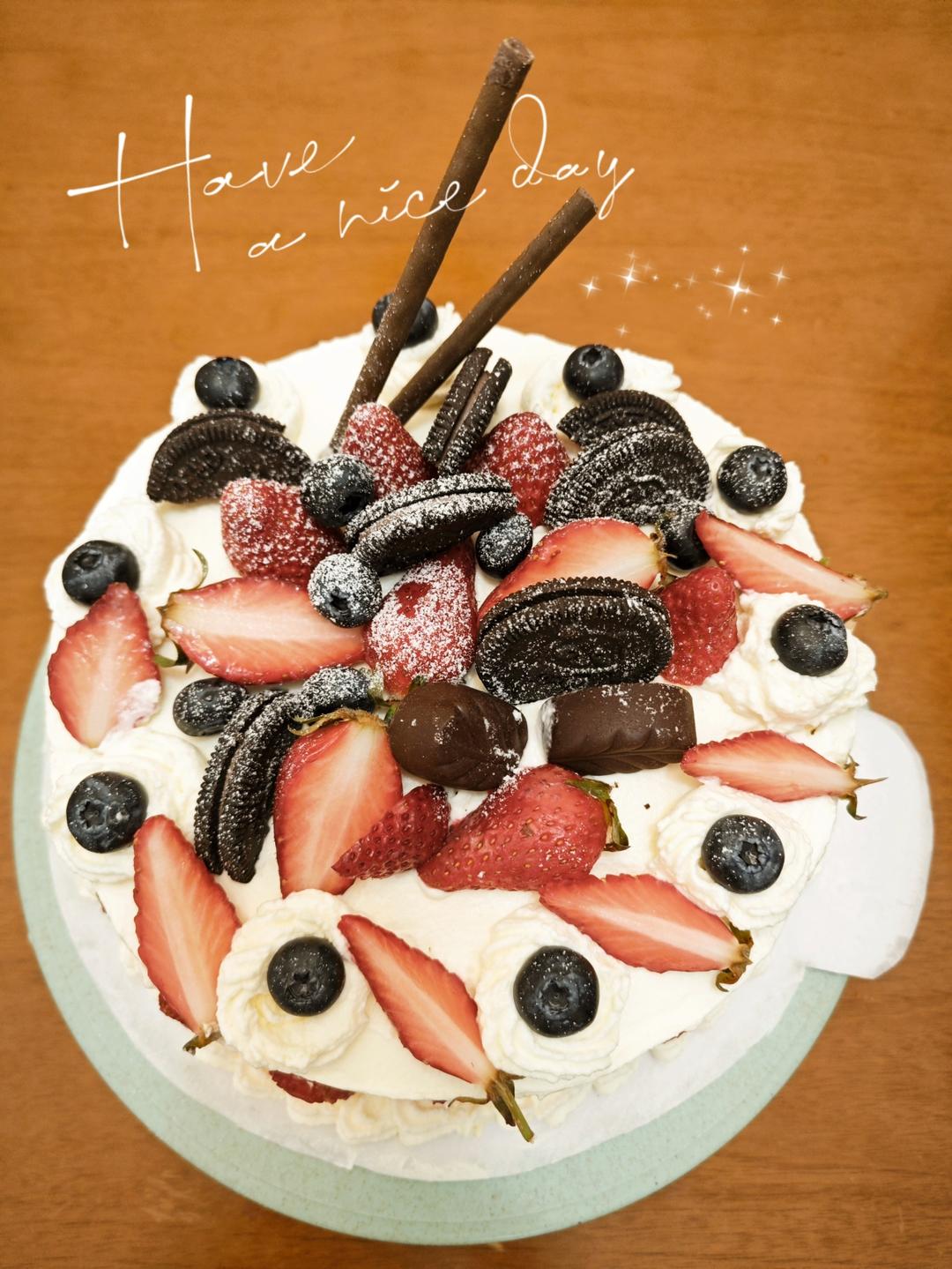 超级简单的味多美同款生日蛋糕（6寸），新手也能高度还原