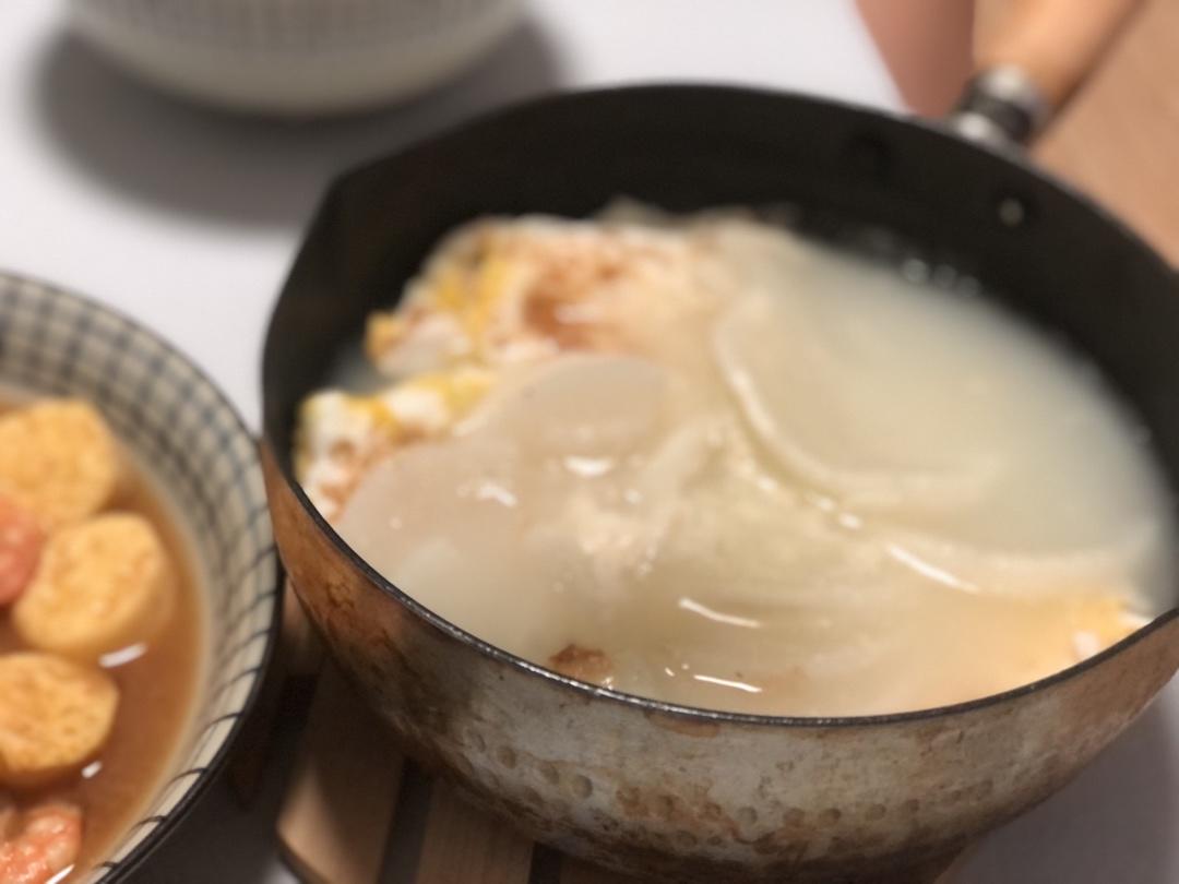 杨幂同款的萝卜煎蛋汤太好喝了～鲜到掉眉毛