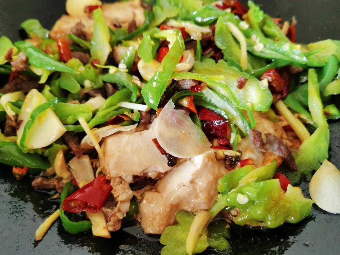 豆花牛肉+泡椒牛肉