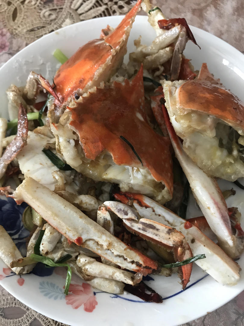 葱姜炒梭子蟹（very easy）
