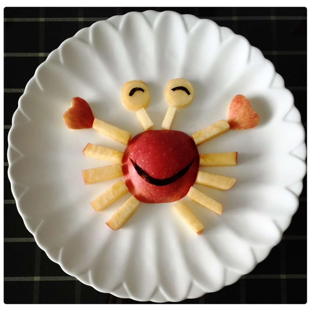 散散麻麻做的可爱苹果螃蟹