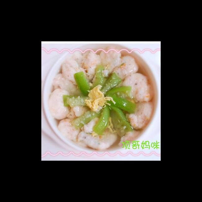 [顶顶的营养餐]清爽丝瓜虾滑汤的做法