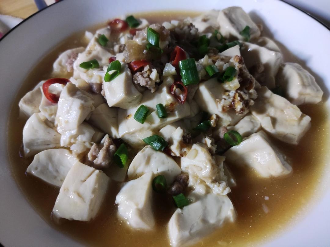 肉末嫩豆腐｜嫩滑口感爽口！这道快手菜超级下饭！！（减脂少油版）