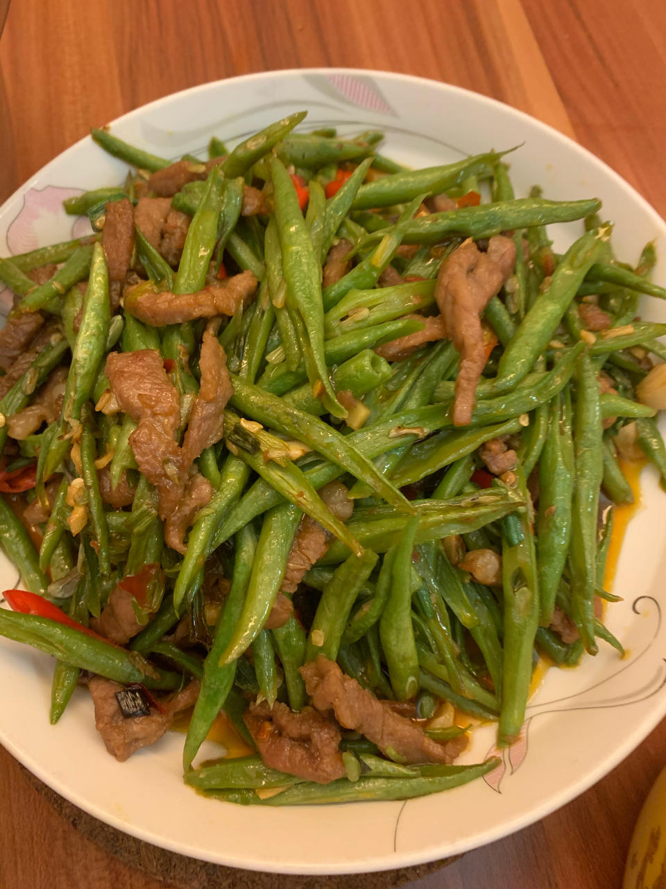 嘉恩r做的豆角丝炒肉