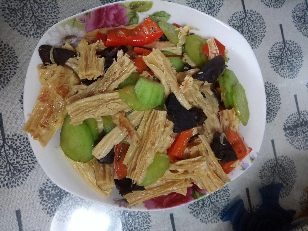 素炒腐竹