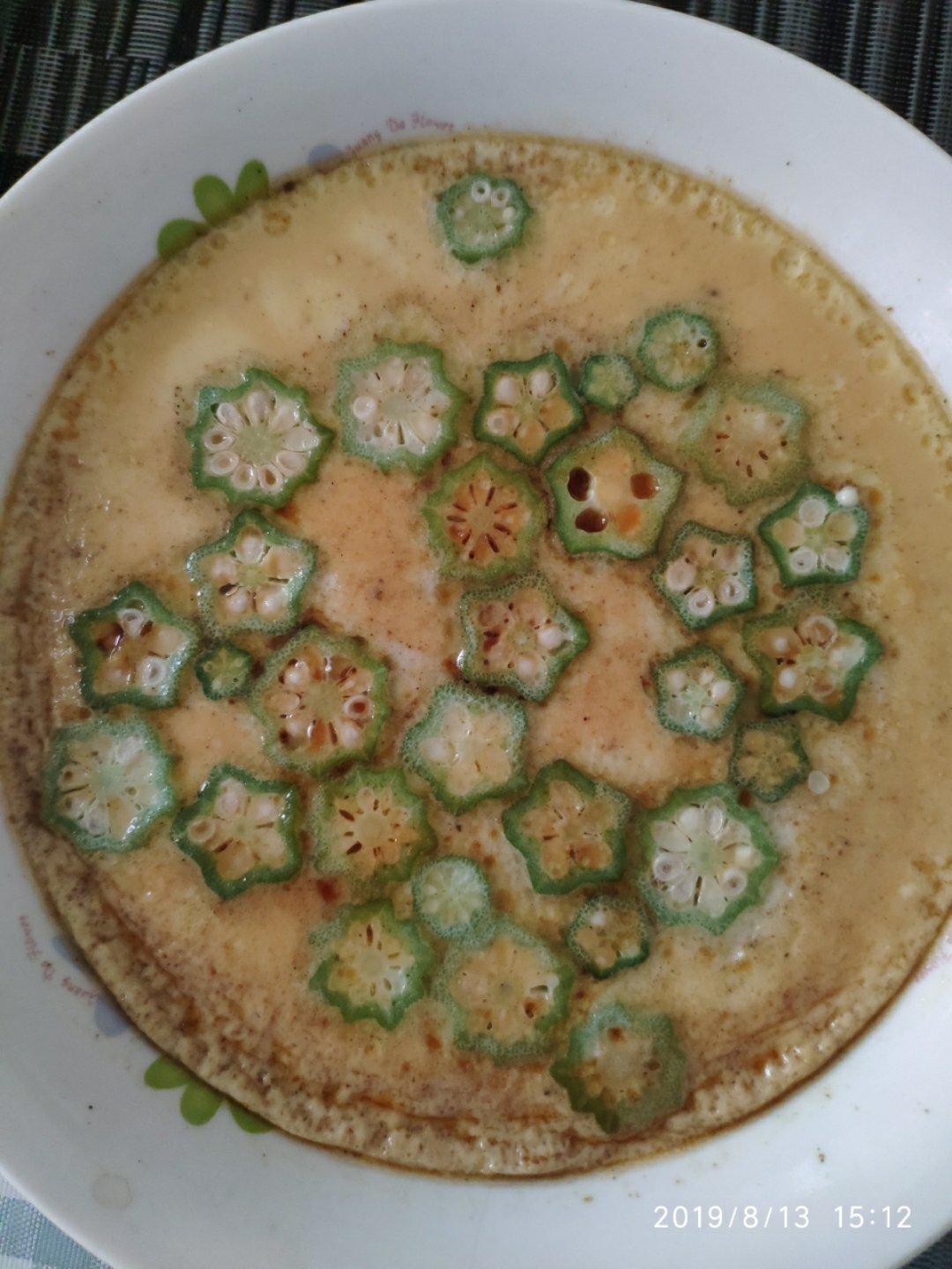 颜值控-做一朵开在碗里的花秋葵蒸水蛋