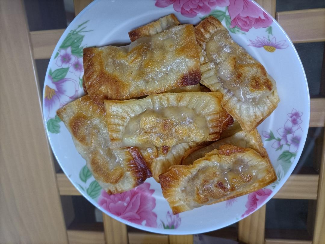 麦当劳的简易版苹果派，在家用馄饨皮就能做！