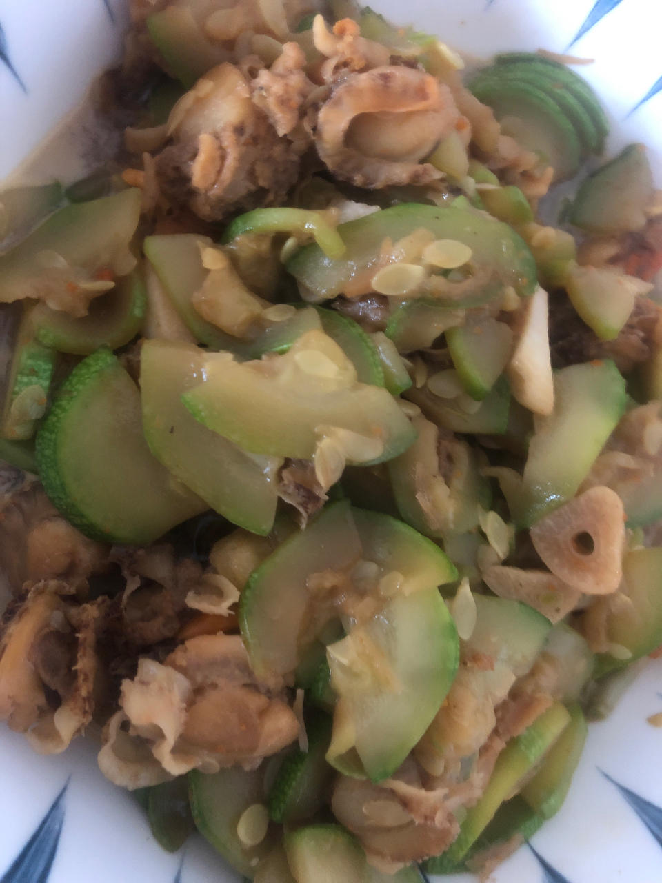 西葫芦炒扇贝肉