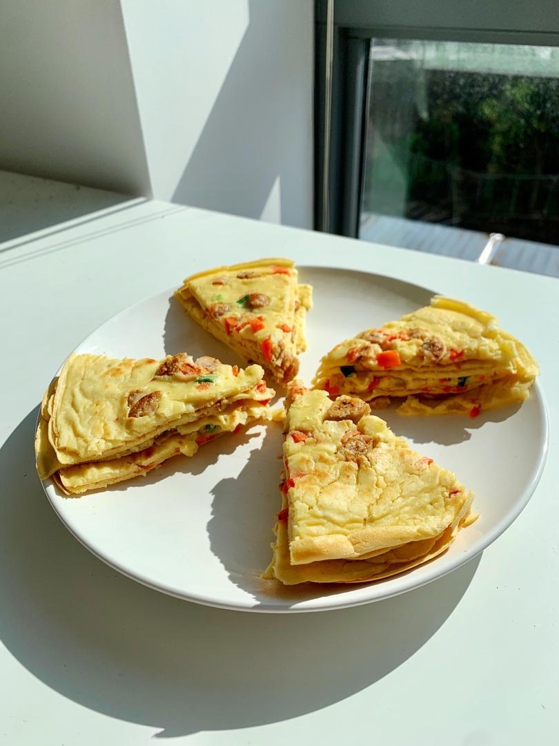 简单快手蔬菜鸡蛋煎饼