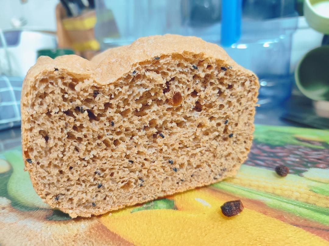（面包机预约版）无糖无油全麦吐司面包