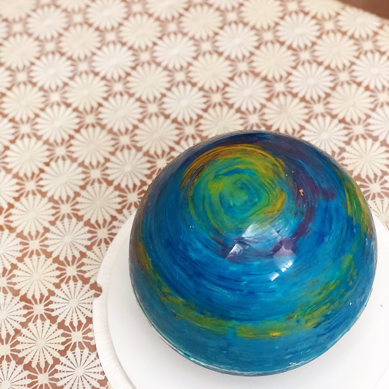 星球蛋糕，巧克力星空球蛋糕，简便版