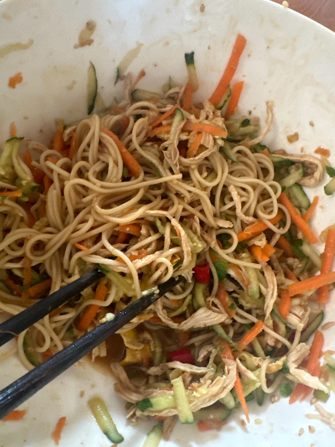 鸡丝凉面(快手菜)