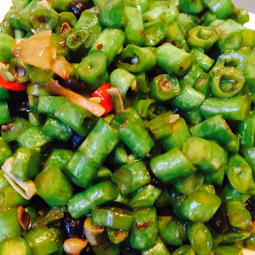 好吃下饭的豆豉炒长豇豆