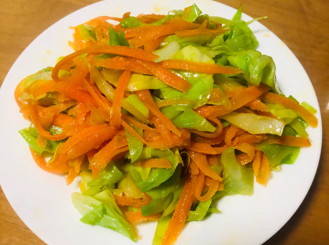 大白菜炒胡萝卜