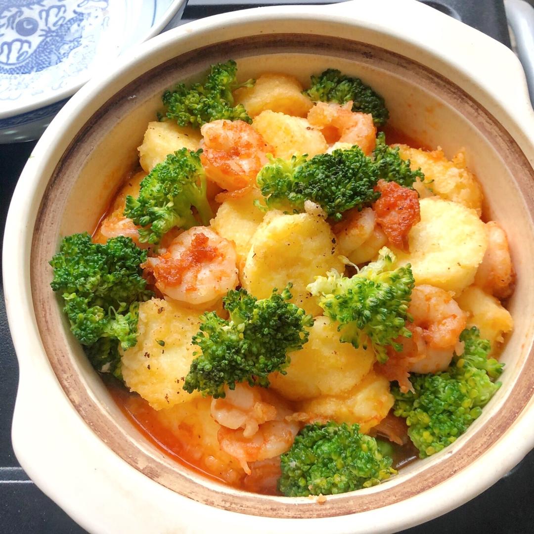 茄汁虾仁豆腐