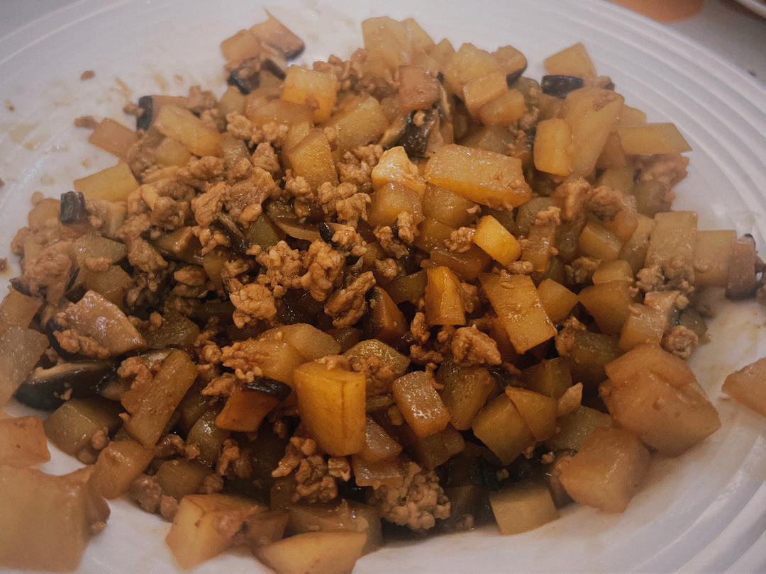 ㊙️香菇土豆肉沫拌饭❗️比外卖还好吃
