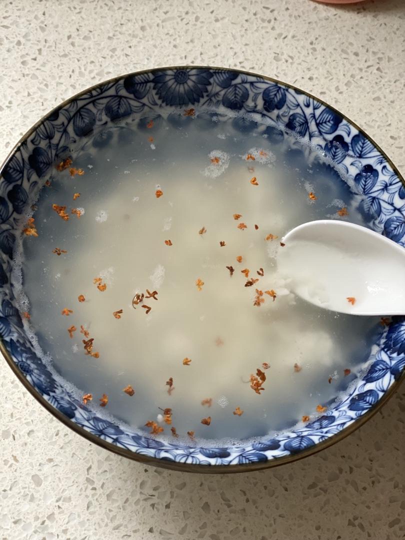 桂花酒酿圆子（附酒酿，小圆子做法）