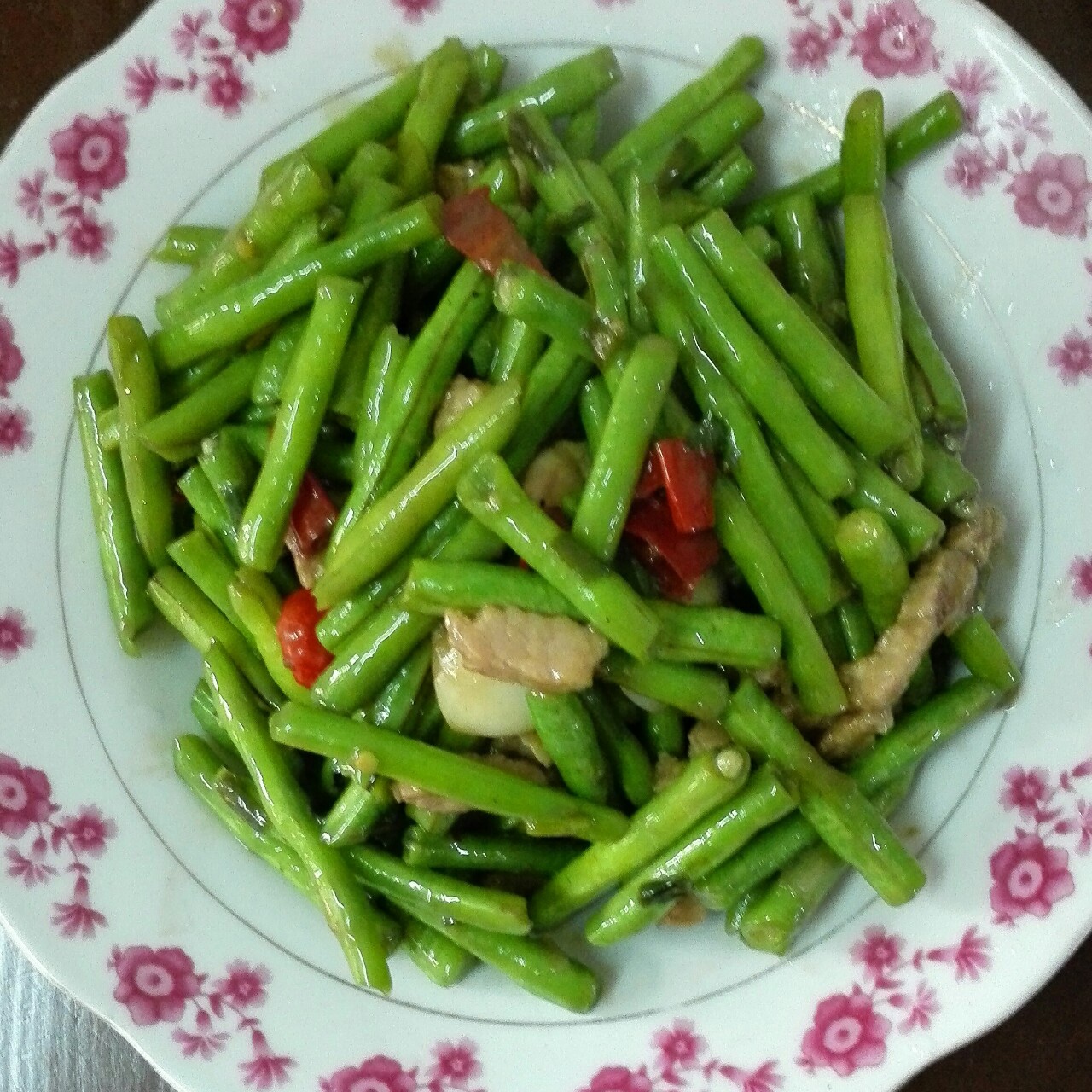 肉沫豆角下饭菜