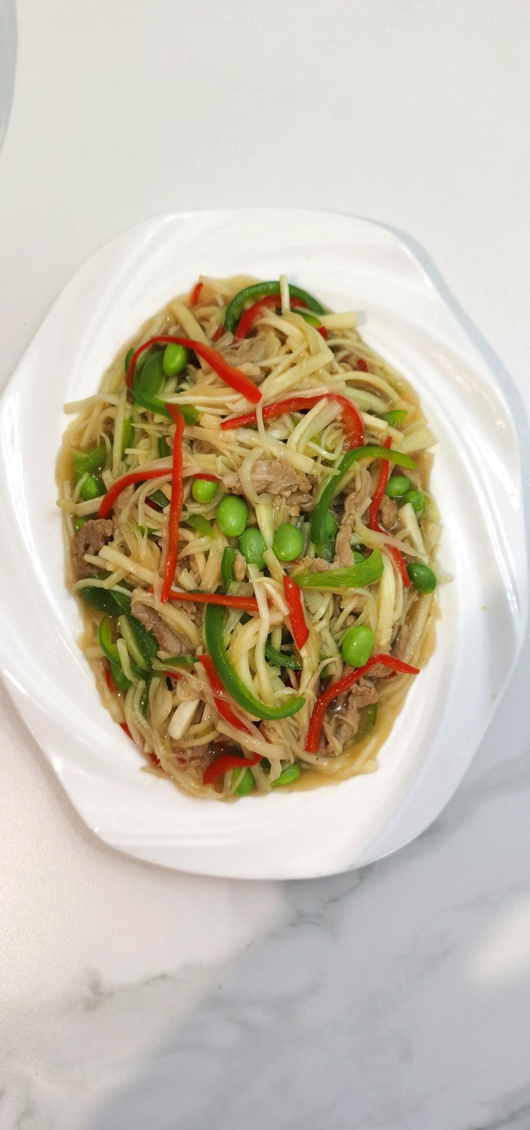 茭白毛豆（肉丝）