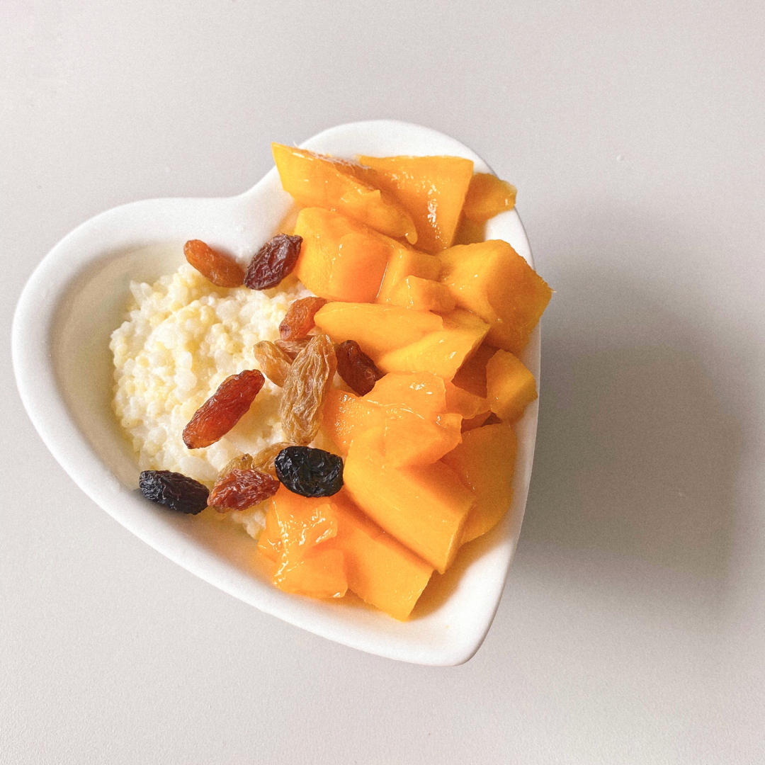 不用烤箱｜解决剩饭｜双米香草布丁