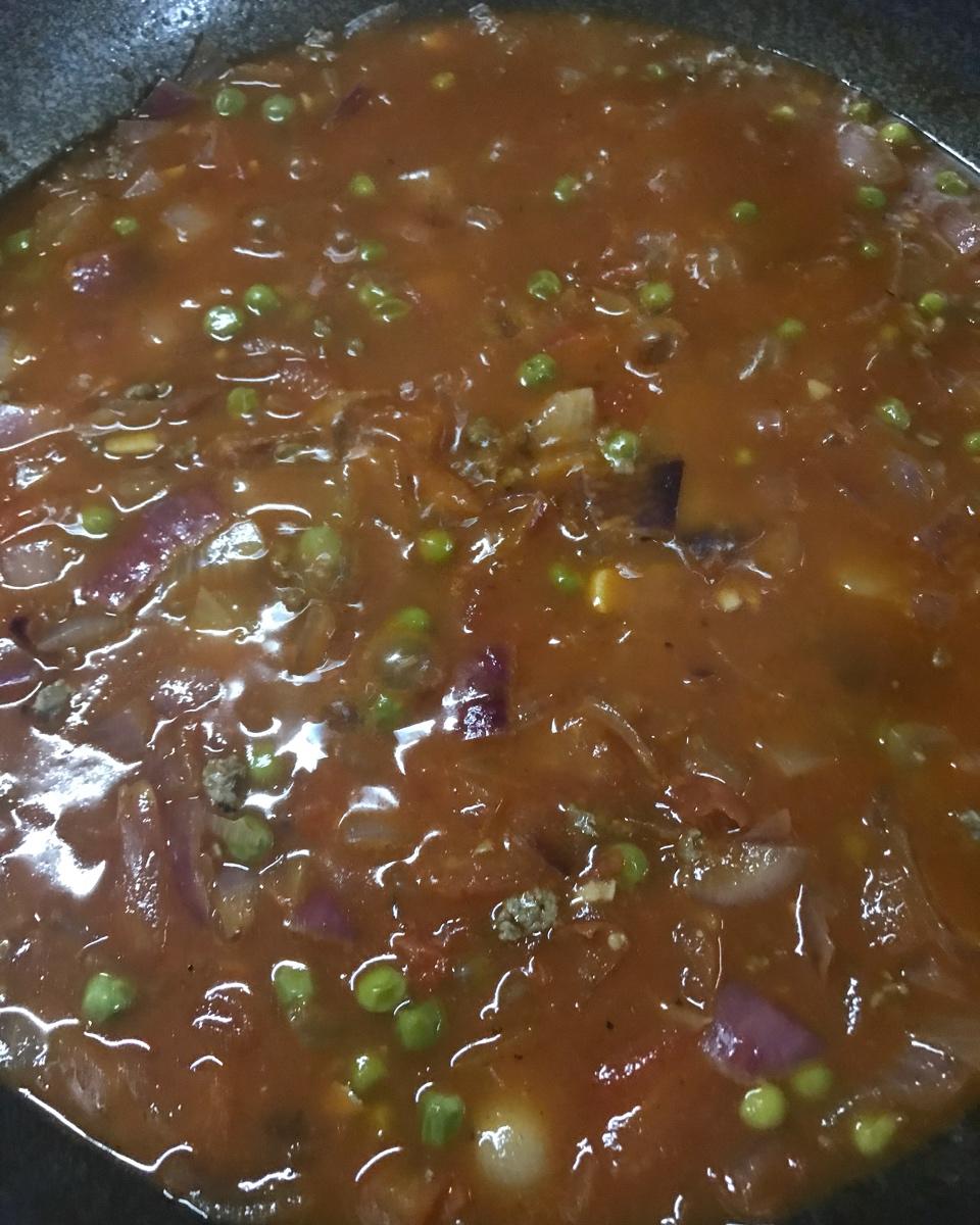 番茄肉酱焗饭 -- 松下SC300B烤箱版