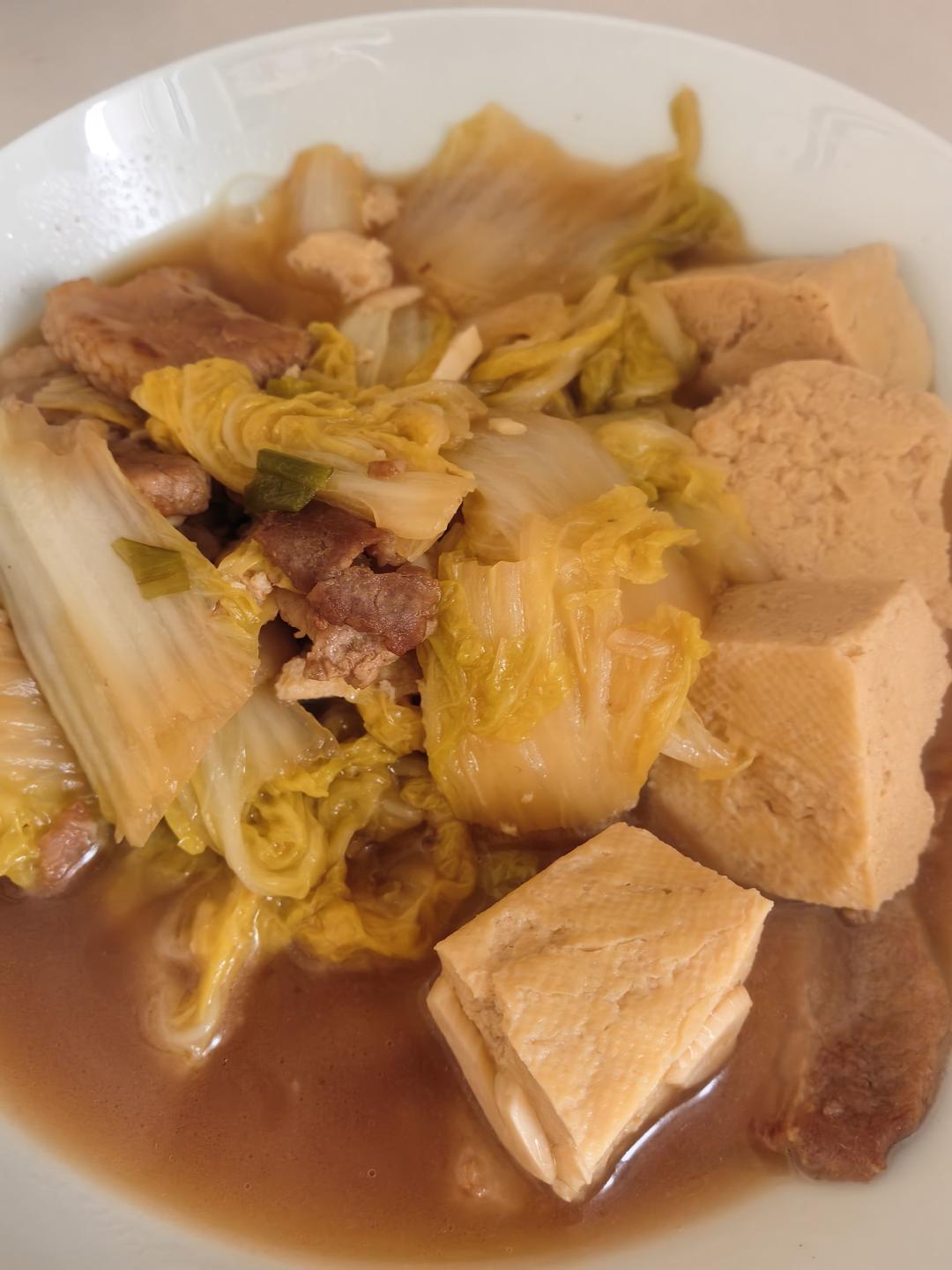 大白菜炖冻豆腐
