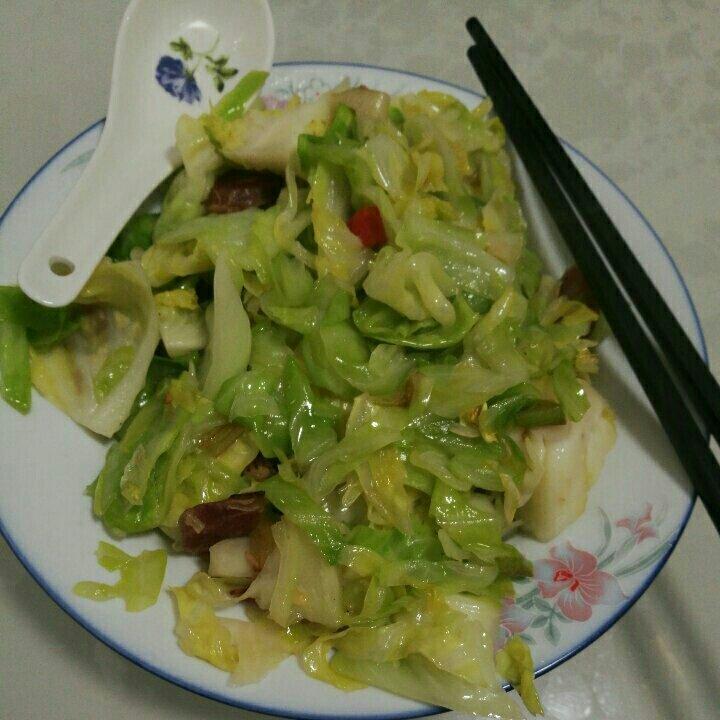 腊肠手撕包菜