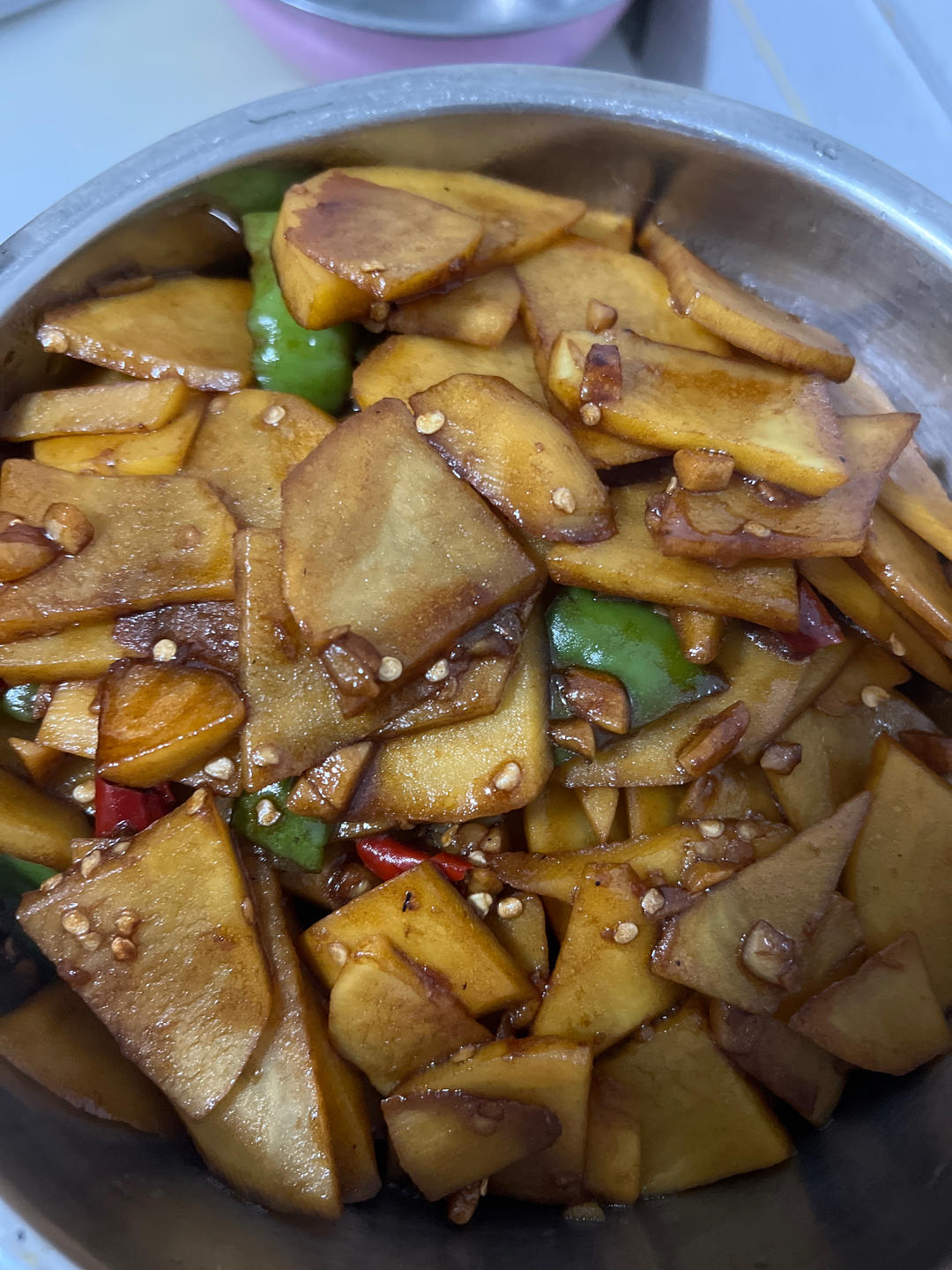 青椒火腿土豆片